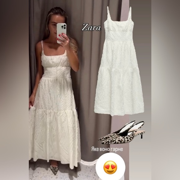 ZARA BLOGGERS’ FAVORITE FRAYED JACQUARD DRESS ZW COLLECTION - Picture 7 of 16